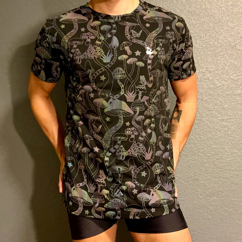 Reflective Mushrooms Festival Shirt